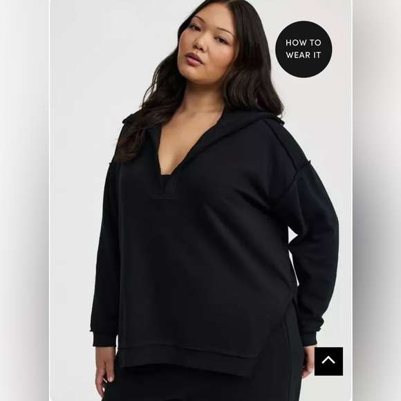 NWT Fleece V-Neck Sweatshirt. Size 00. - Picture 12 of 14